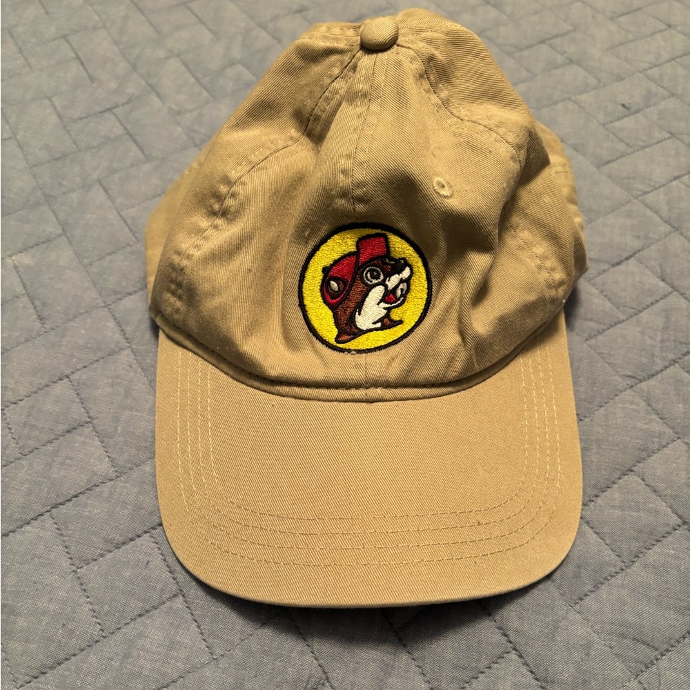 Buc-ees Hat Cap Mens Adjustable Tan Embroidered Logo